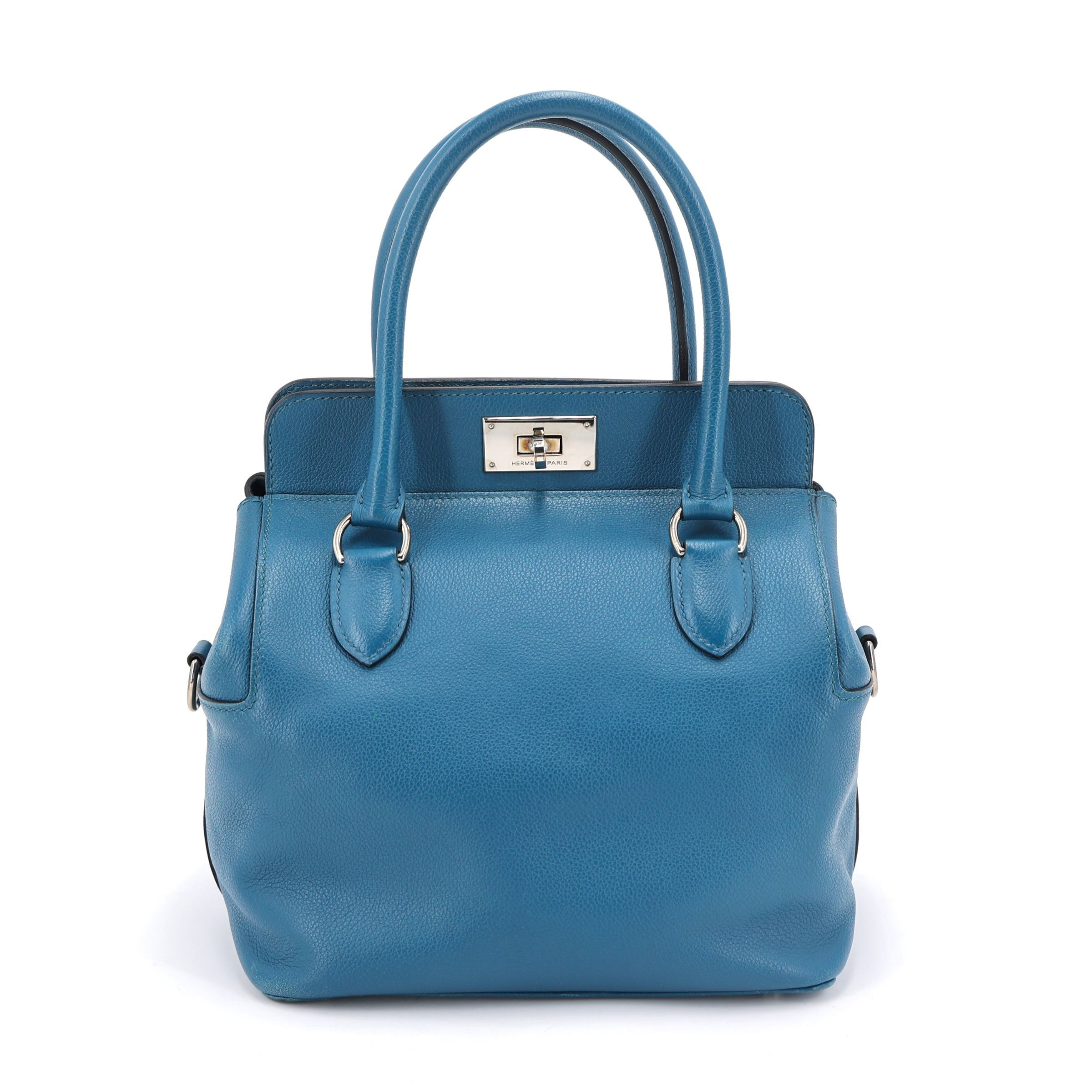 Very Good ( Rank A) HERMÈS Toolbox 20 Bleu de Galice (S7