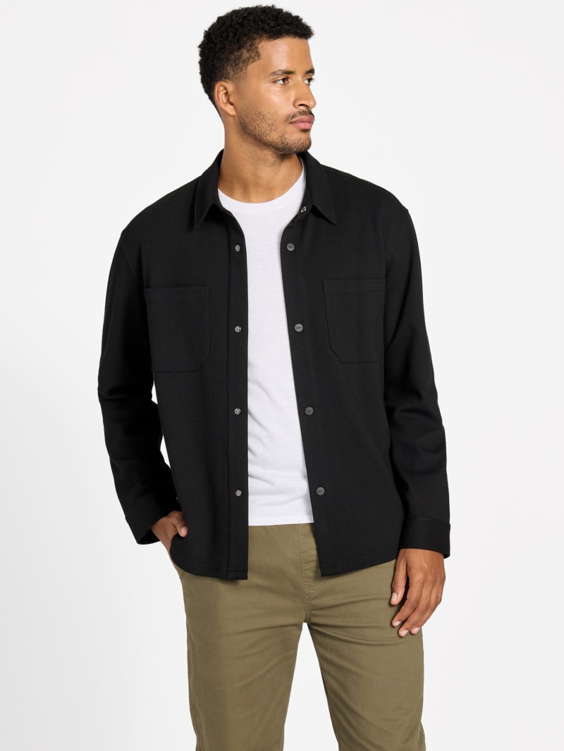 Giovanni Textured-Knit Pocket Shirt | GUESS Factory