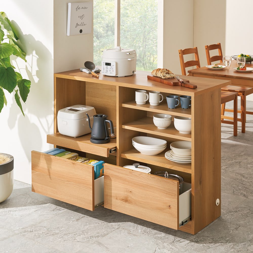 置くだけでカフェ風に！間仕切りアイランドカウンター 幅120cm 通販