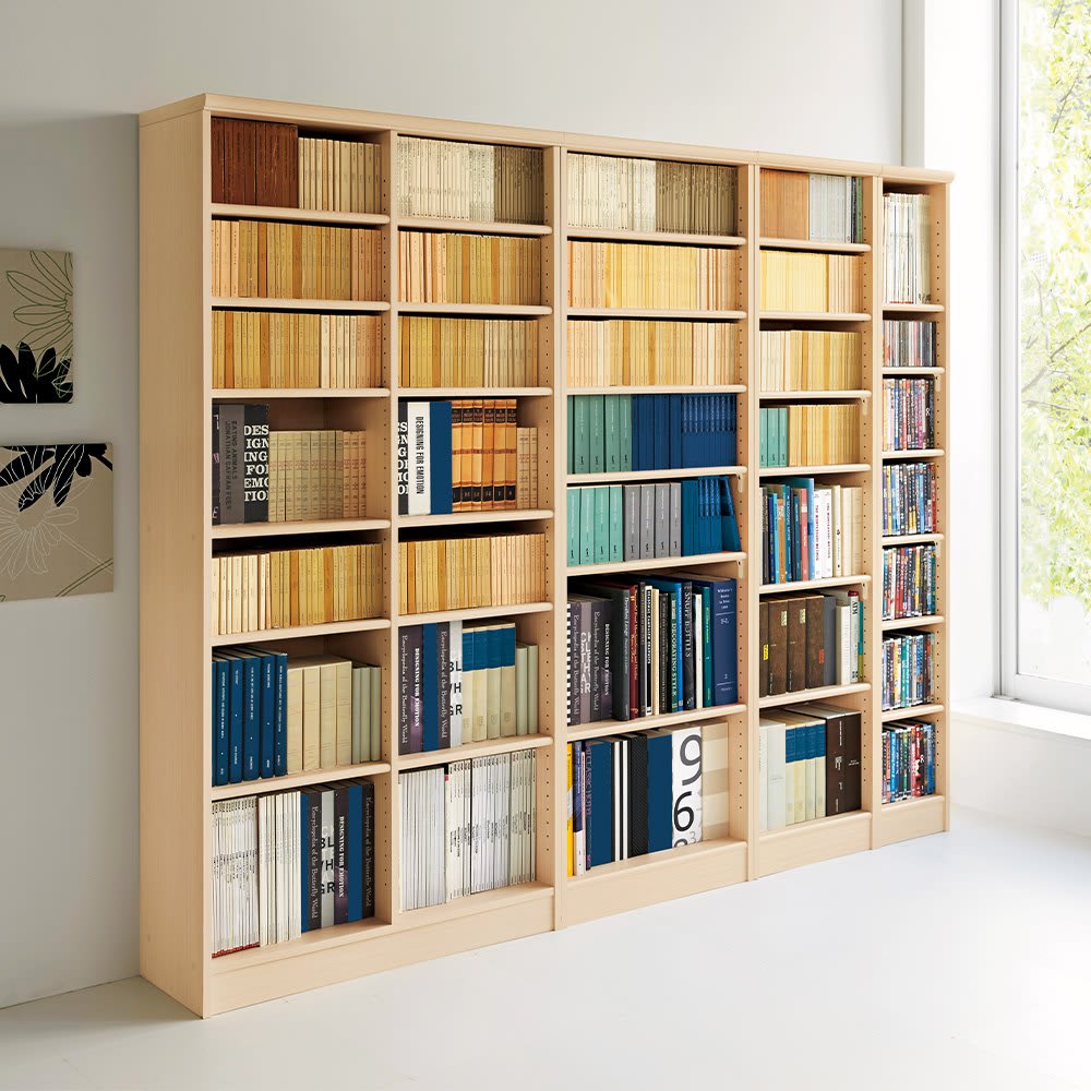 棚位置が全て選べるオープン本棚 幅44.5cm高さ178cm 通販 - ディノス