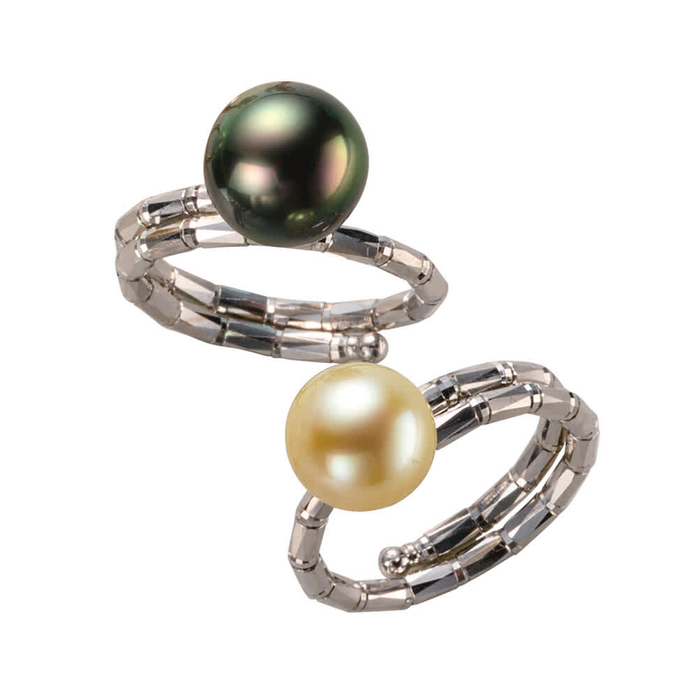 K18 8mmゴールド/黒蝶パール フリーリング 通販 - ディノス