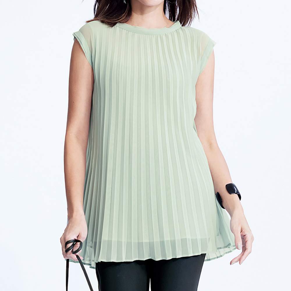 プリーツフレアー ノースリーブ チュニック 通販 - ディノス