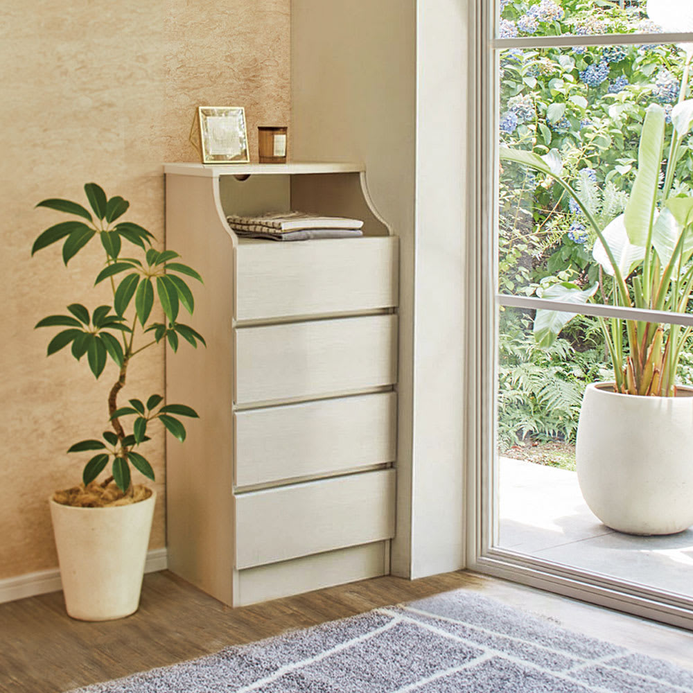 組立も簡単！ぴったりサイズがみつかるチェスト 4段・高さ112cm幅60cm