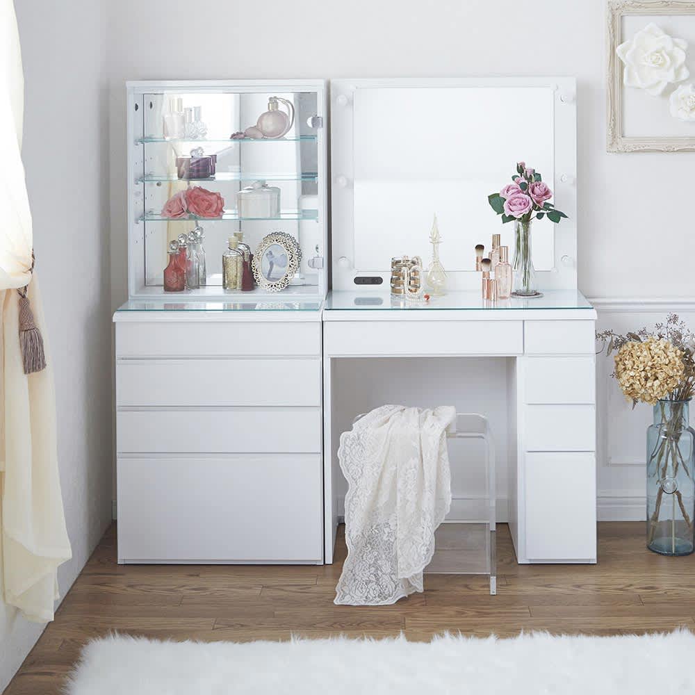 LEDライト付き 楽屋ドレッサーシリーズ ドレッサー 幅99cm 通販 - ディノス