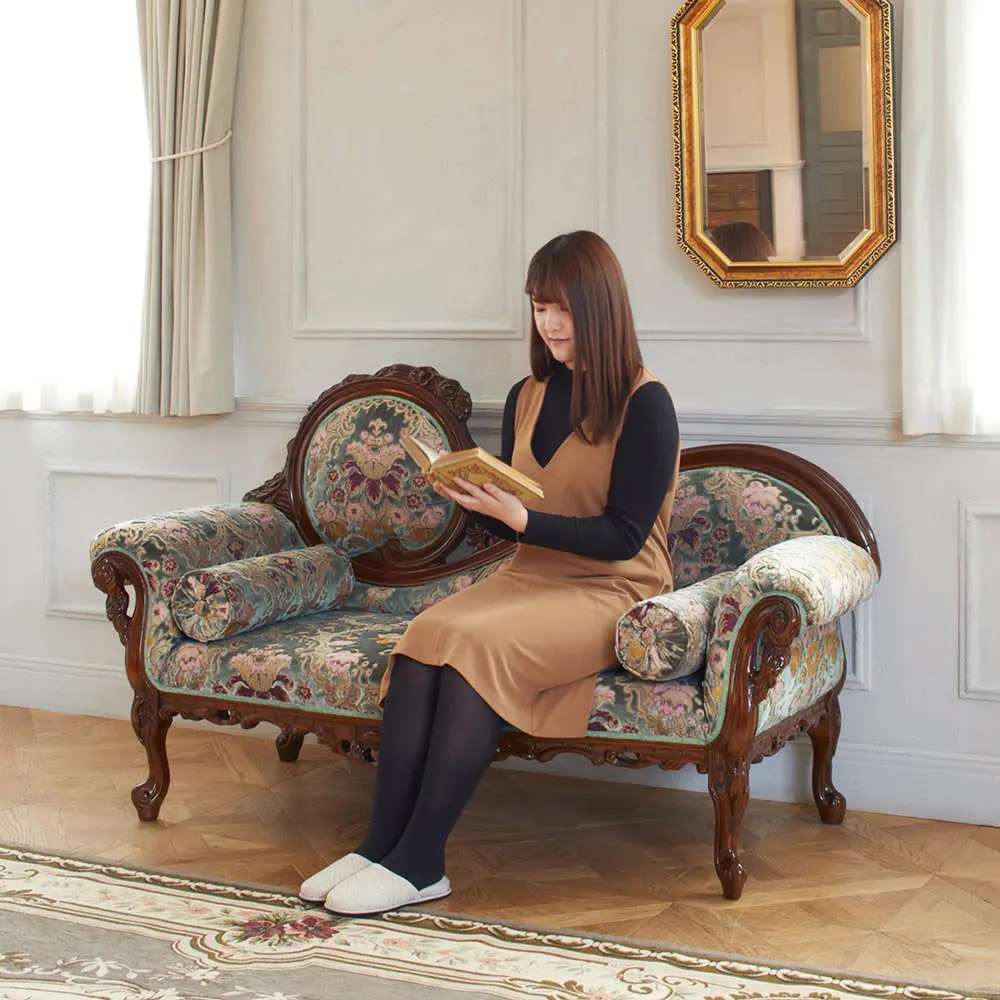 イタリア製 金華山織り張り クラシックデラックスソファII カウチ