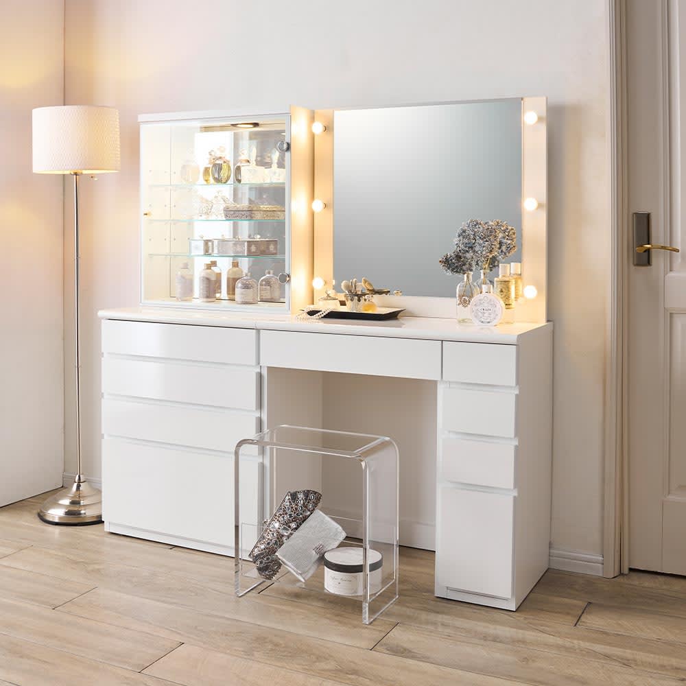 NEWモデル‐LEDライト付きドレッサーシリーズ ドレッサー 幅78.5cm 通販