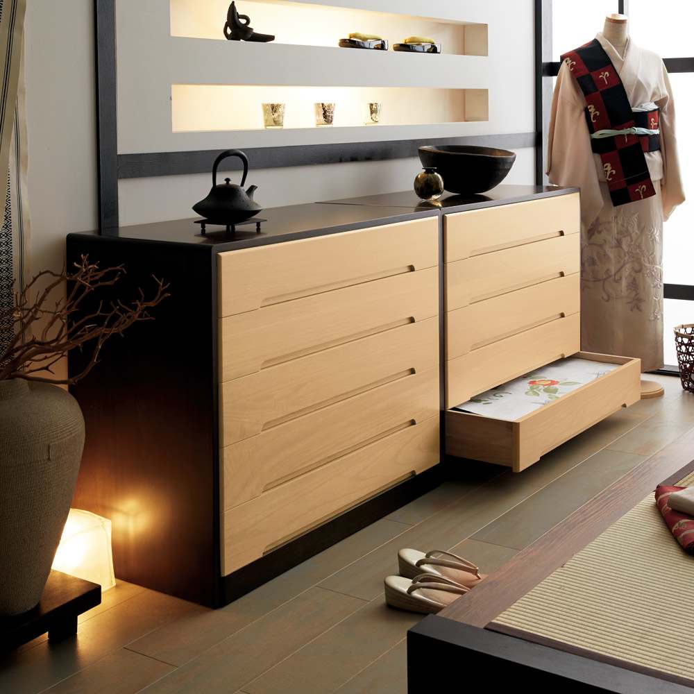 日本製】総桐モダンクローゼットチェスト 5段 高さ79cm 通販 - ディノス