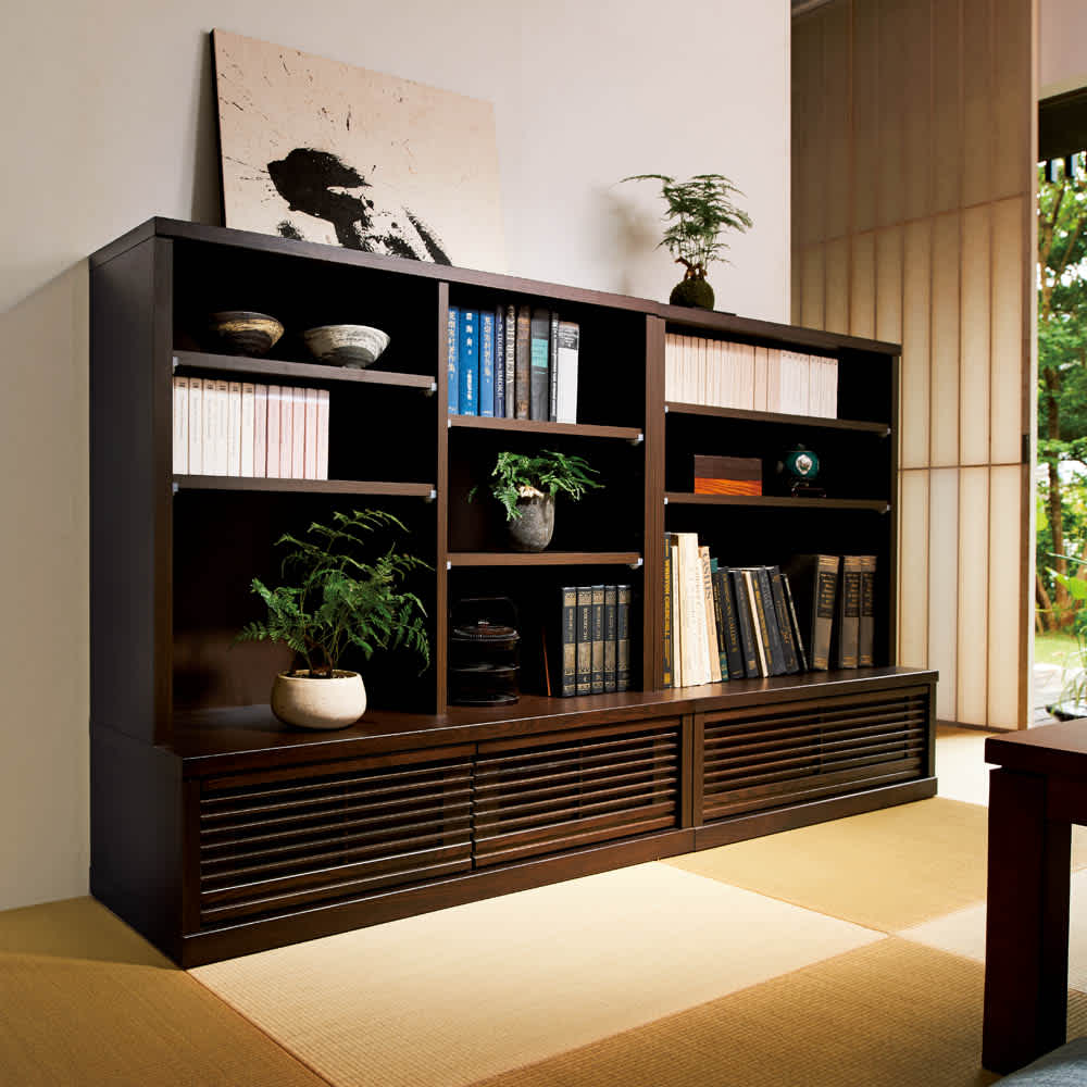 タモ天然木格子本棚 ハイタイプ（高さ180cm） 幅60cm 通販 - ディノス