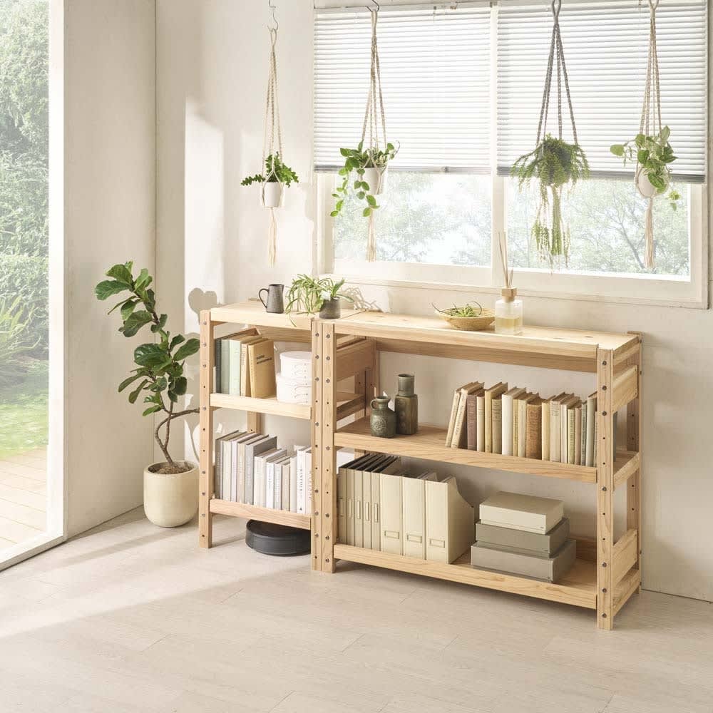 日田杉 天然木頑丈ラック ハイタイプ 幅120cm 通販 - ディノス