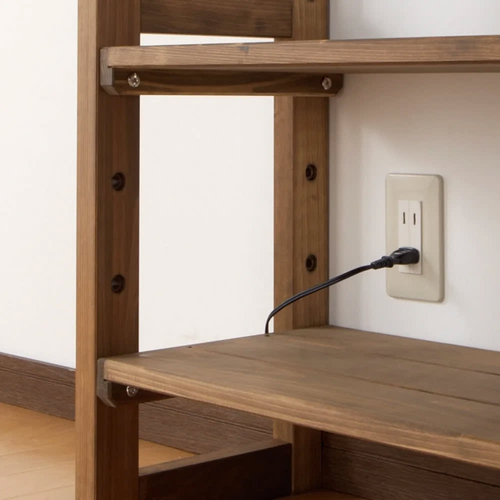 日本製東濃檜 大量収納が叶う国産頑丈突っ張りシェルフ 幅75cm奥行45cm