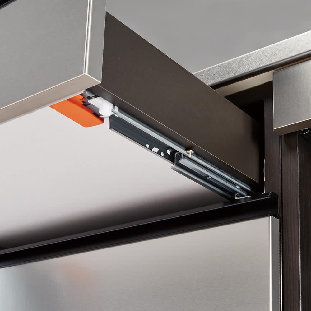 ステンレスバイブレーション仕上げ天板カウンター 幅120cm 通販 - ディノス