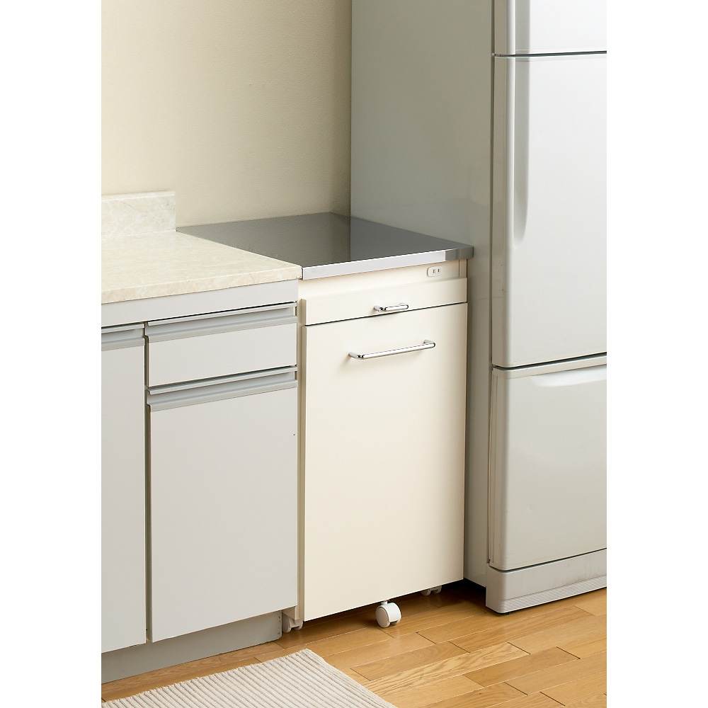 幅44.5奥行55cm］ ステンレス天板隙間収納 スライドタイプ 完成品 日本