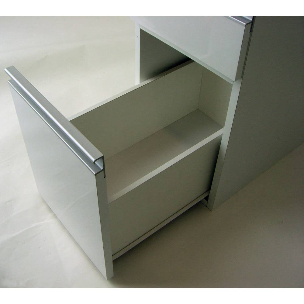 幅15奥行55高さ85cm］ダブルステンレス天板隙間収納庫 日本製 光沢