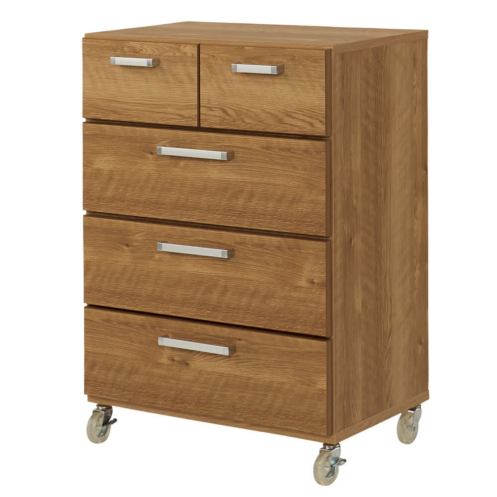 キャスター付きモダンクローゼットチェスト 4段・高さ86cm幅60cm 通販