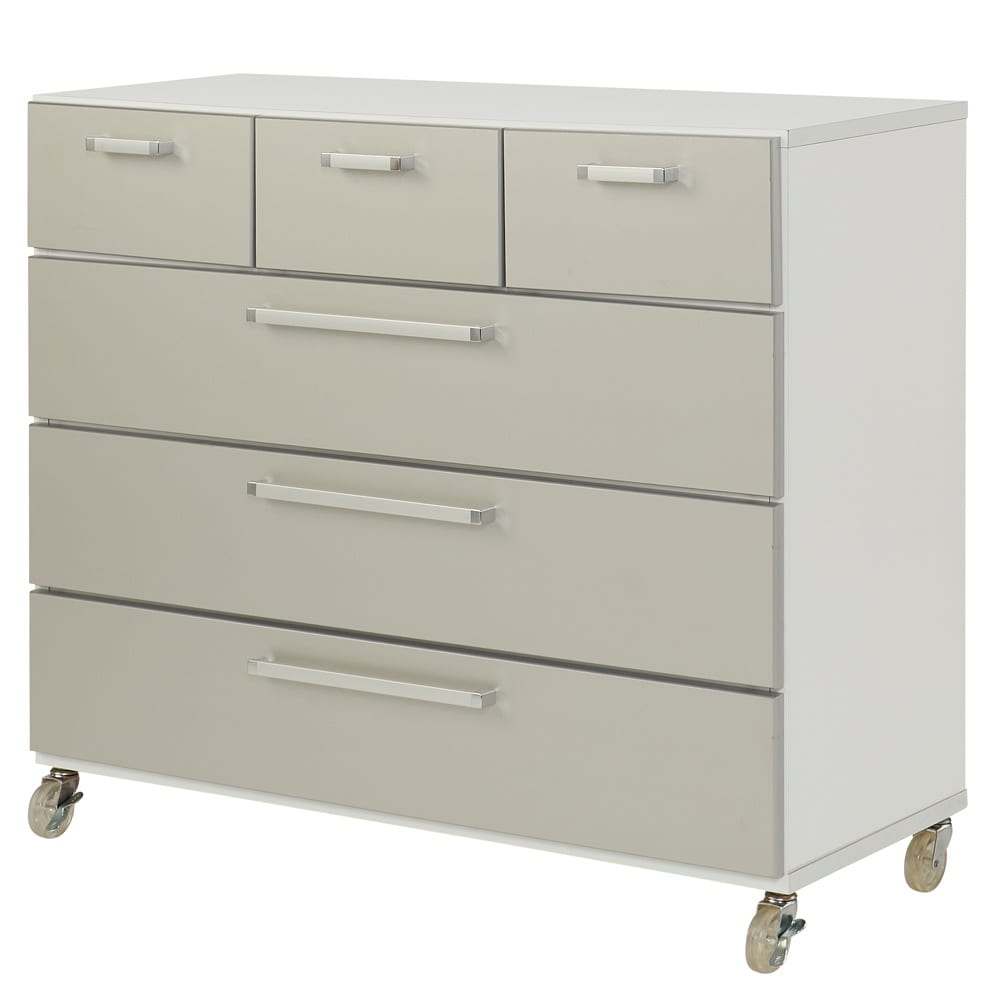 キャスター付きモダンクローゼットチェスト 4段・高さ86cm幅60cm 通販