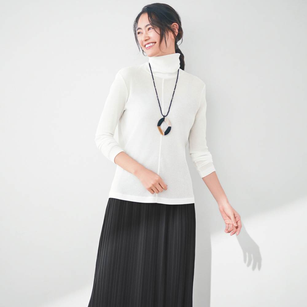 強撚コットン タートルネックプルオーバー 通販 - ディノス