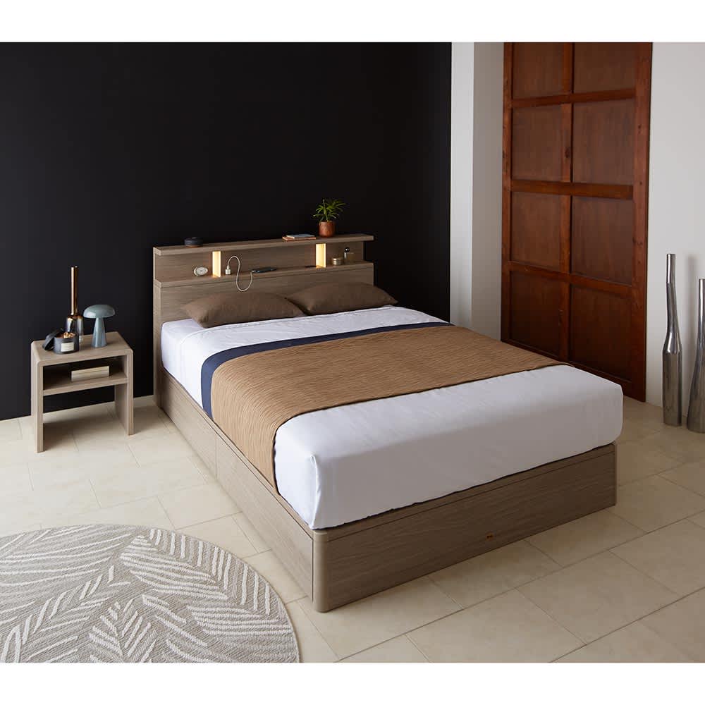 SIMMONS/シモンズ シェルフII 引き出し付きベッド 6.5インチポケット