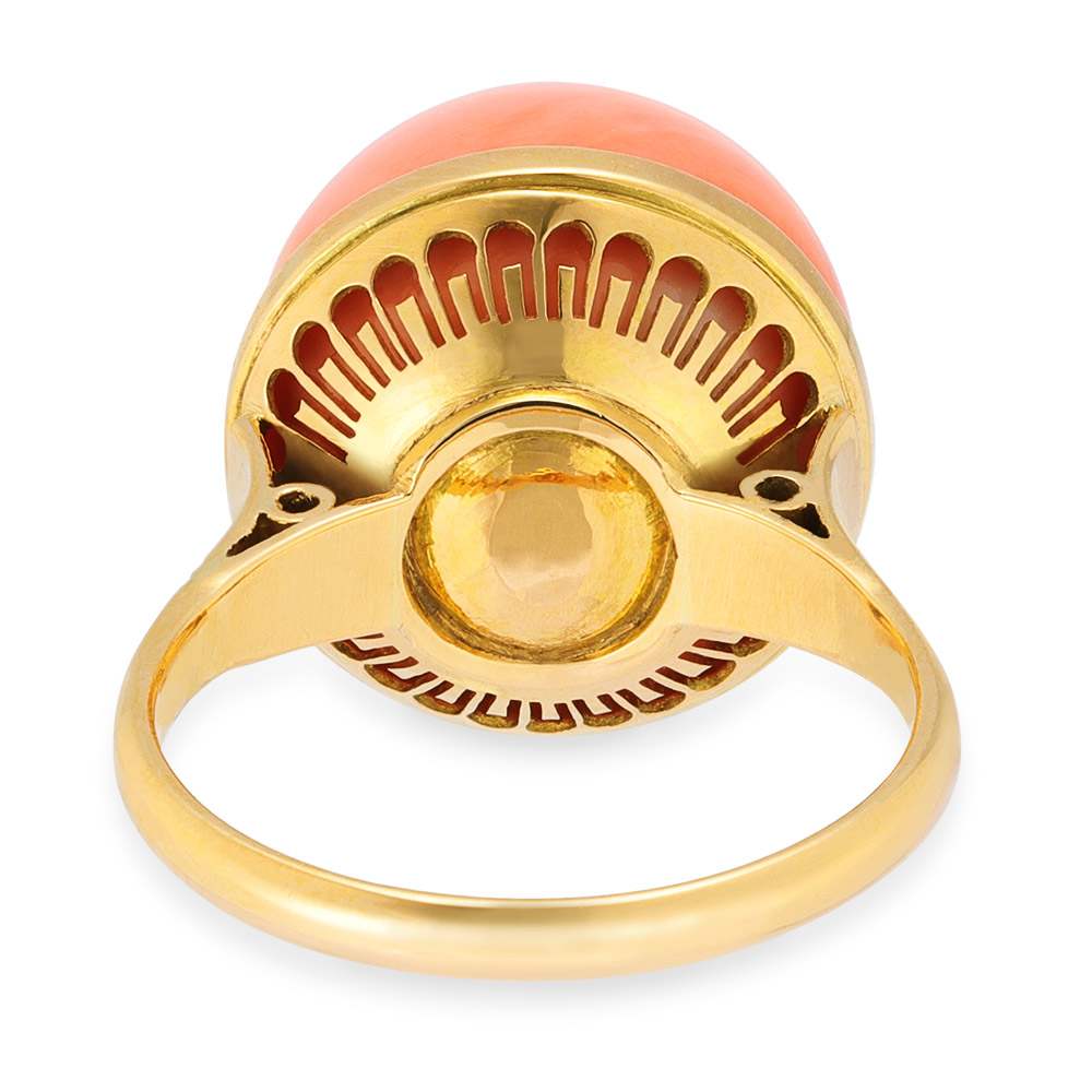 大倉珊瑚店 K18 マガイボケ珊瑚 リング 通販 - ディノス