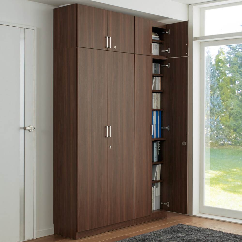 鍵付き本棚 高さオーダー対応上置き 幅60cm奥行35cm高さ30～80cm（高さ