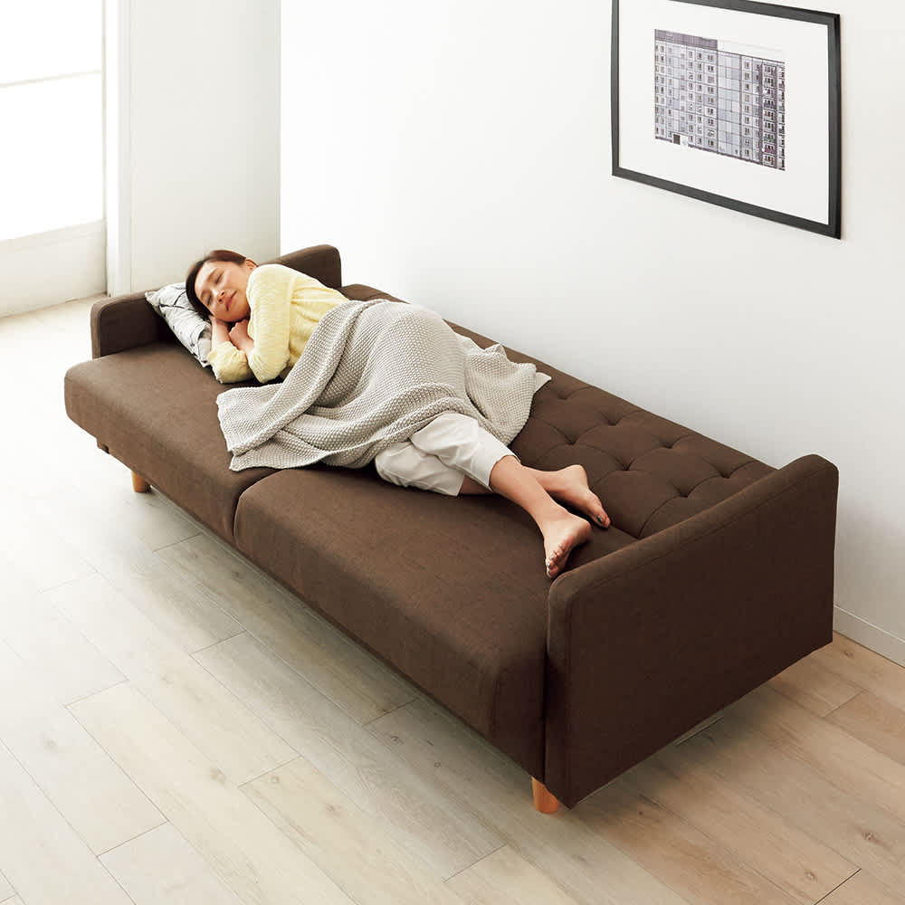 奥行きにこだわったソファベッド 幅196cm奥行70cm 通販 - ディノス