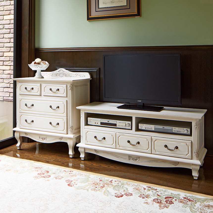テレビ台 幅113高さ51cm 【アンティーク調クラシックシリーズ】 通販