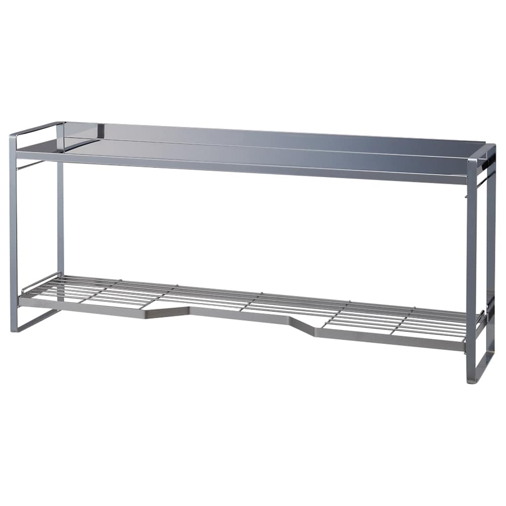 ステンレス棚板コンロ奥ラック 2段・幅81.5cm（対応コンロサイズ幅75cm