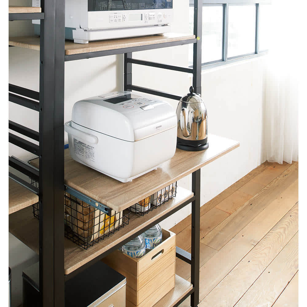 ブルックリン風キッチンラック 3段 幅80cm 通販 - ディノス