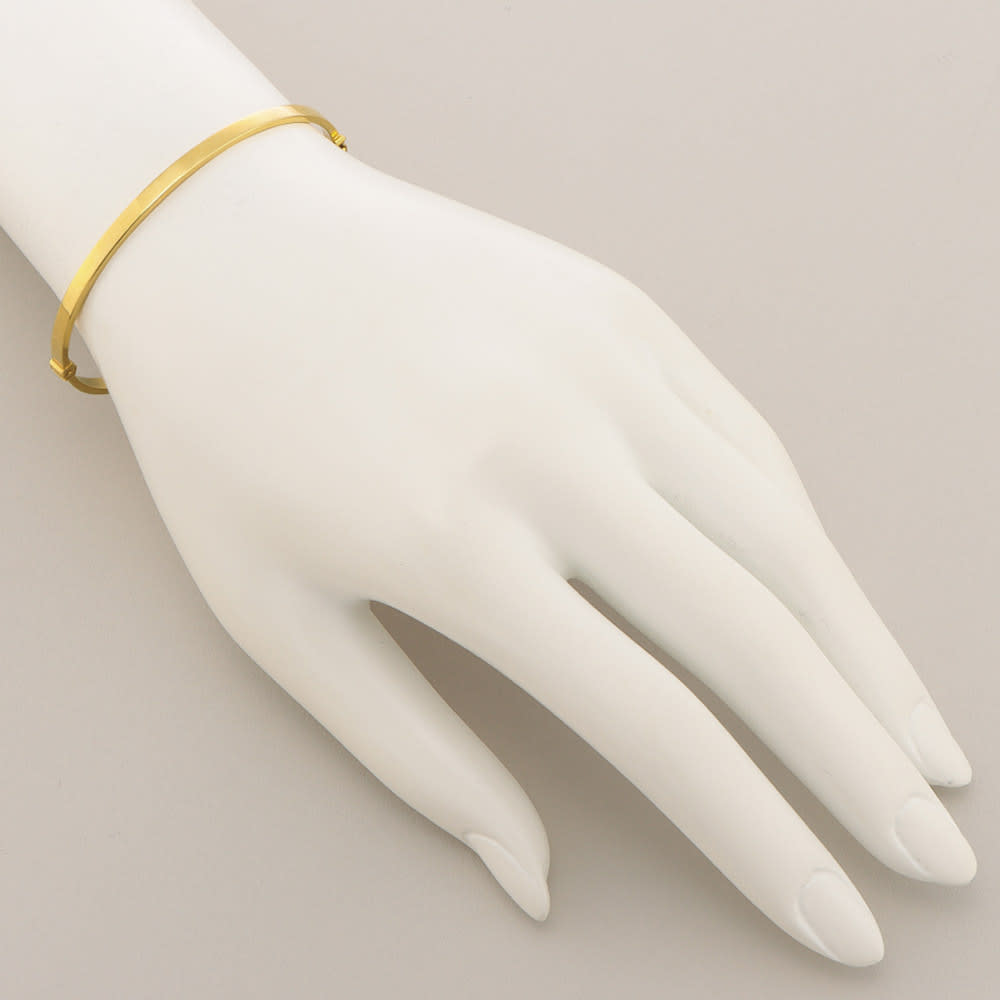 K18 フラットバングル（太幅） 通販 - ディノス