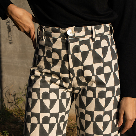 SZ Blockprints/エスゼットブロックプリント｜秋冬の“ディスコパンツ