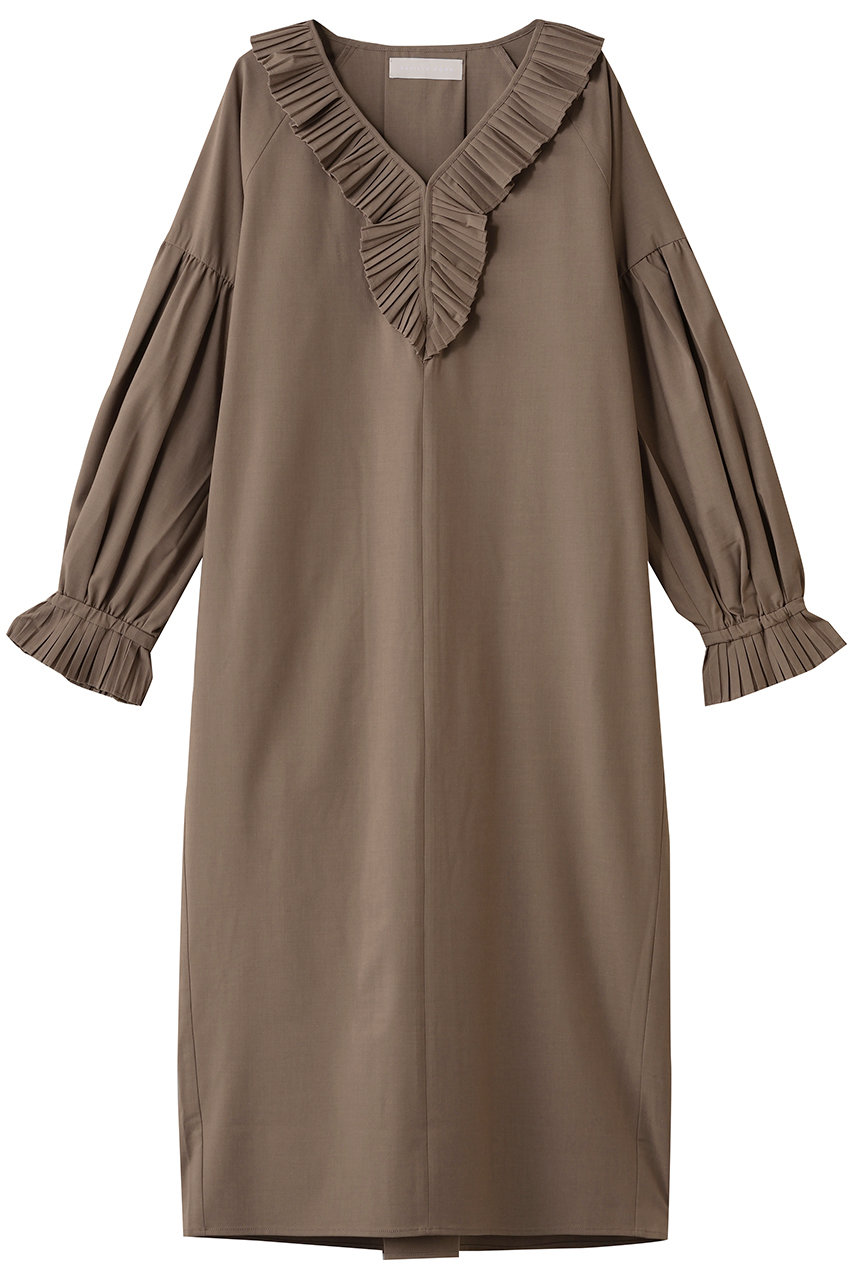 MARILYN MOON(マリリンムーン)｜プリーツジャボドレス/モカ の通販