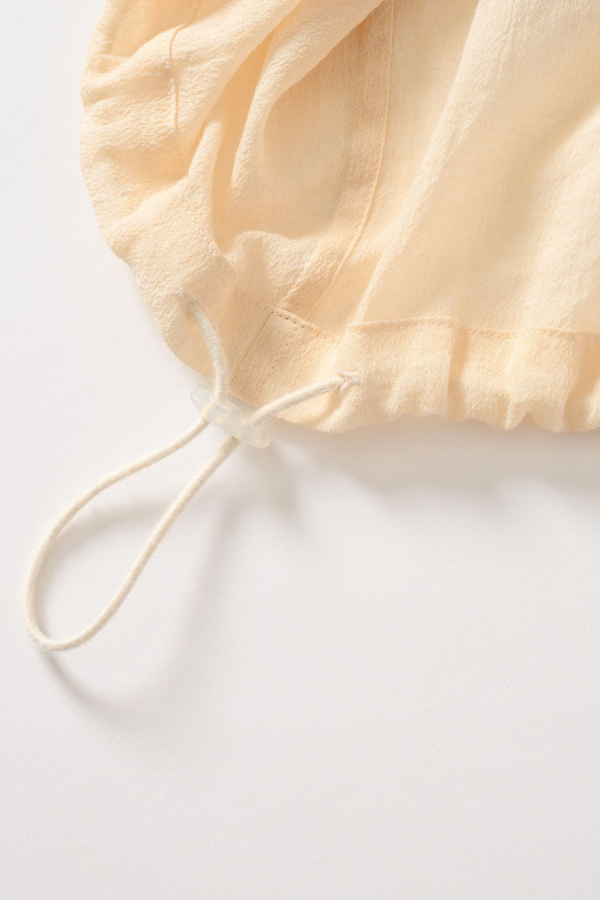 PRISTINE(プリスティン)｜チリメンジップアップパーカー/ナチュラル の