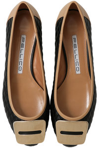 PELLICO(ペリーコ)｜GOLD チェック柄フラットシューズ/ネイビー