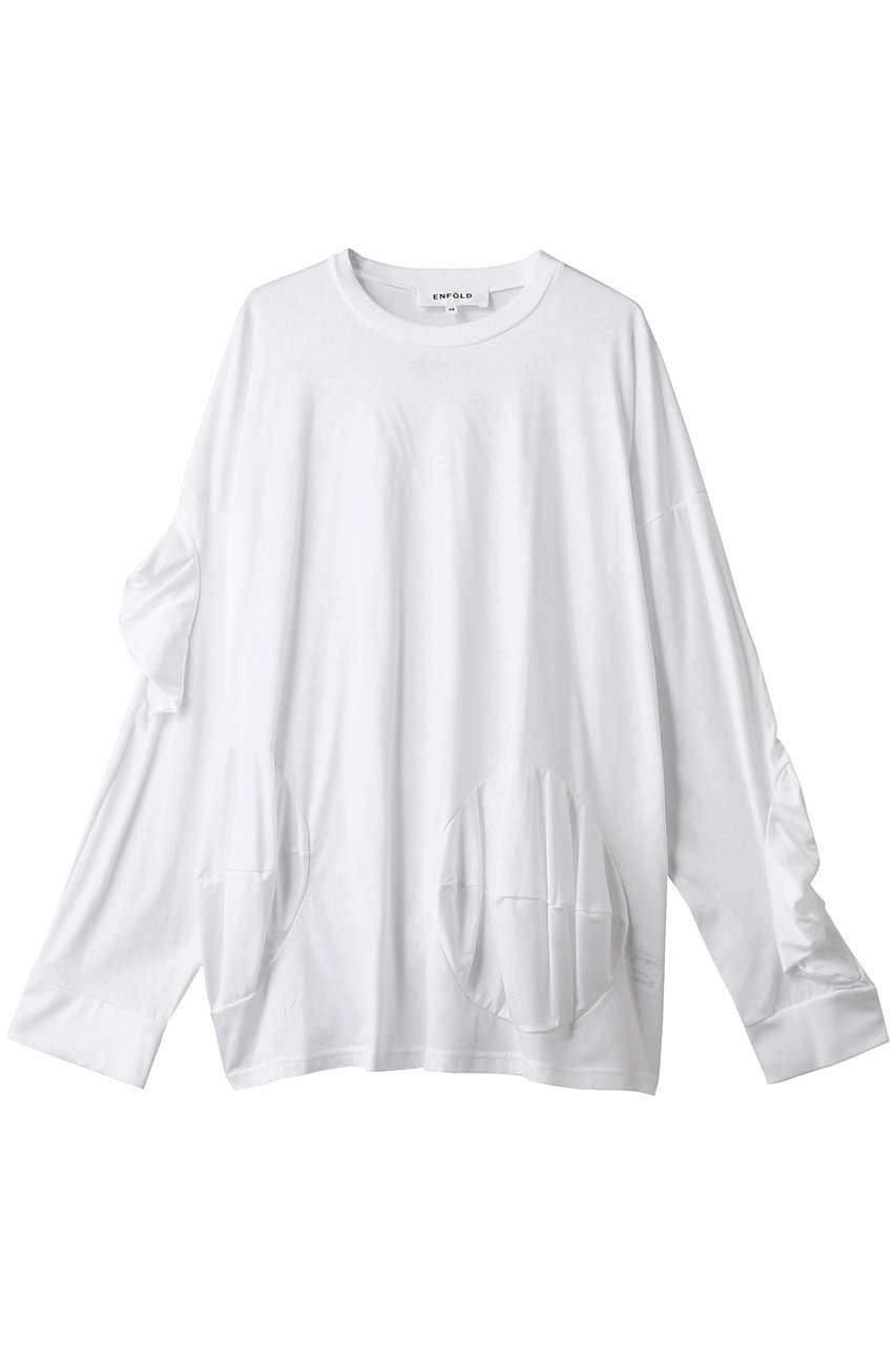 ENFOLD(エンフォルド)｜BALL DRAPE LONG SLEEVE T SHIRT シャツ