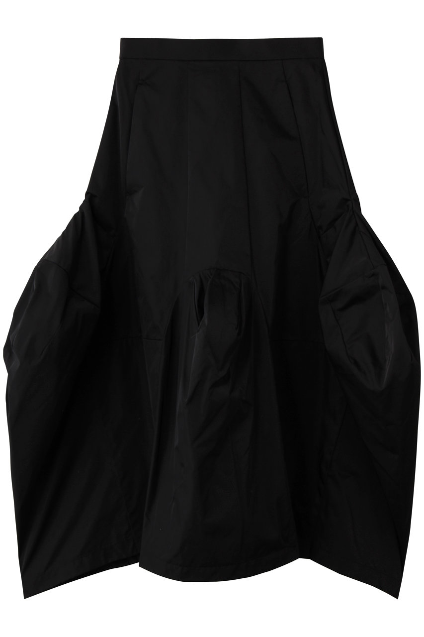 ENFOLD(エンフォルド)｜SOLID MIDI-SKIRT/スカート/ブラック の通販