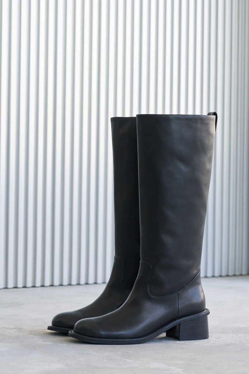 LANVIN en Bleu(ランバン オン ブルー)｜レザーロングブーツ/ブラック