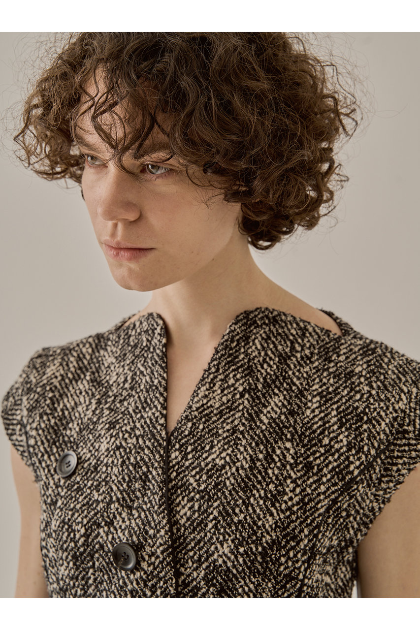 AKIRANAKA(アキラナカ)｜Sesilia ツイード ジャケット/ブラック