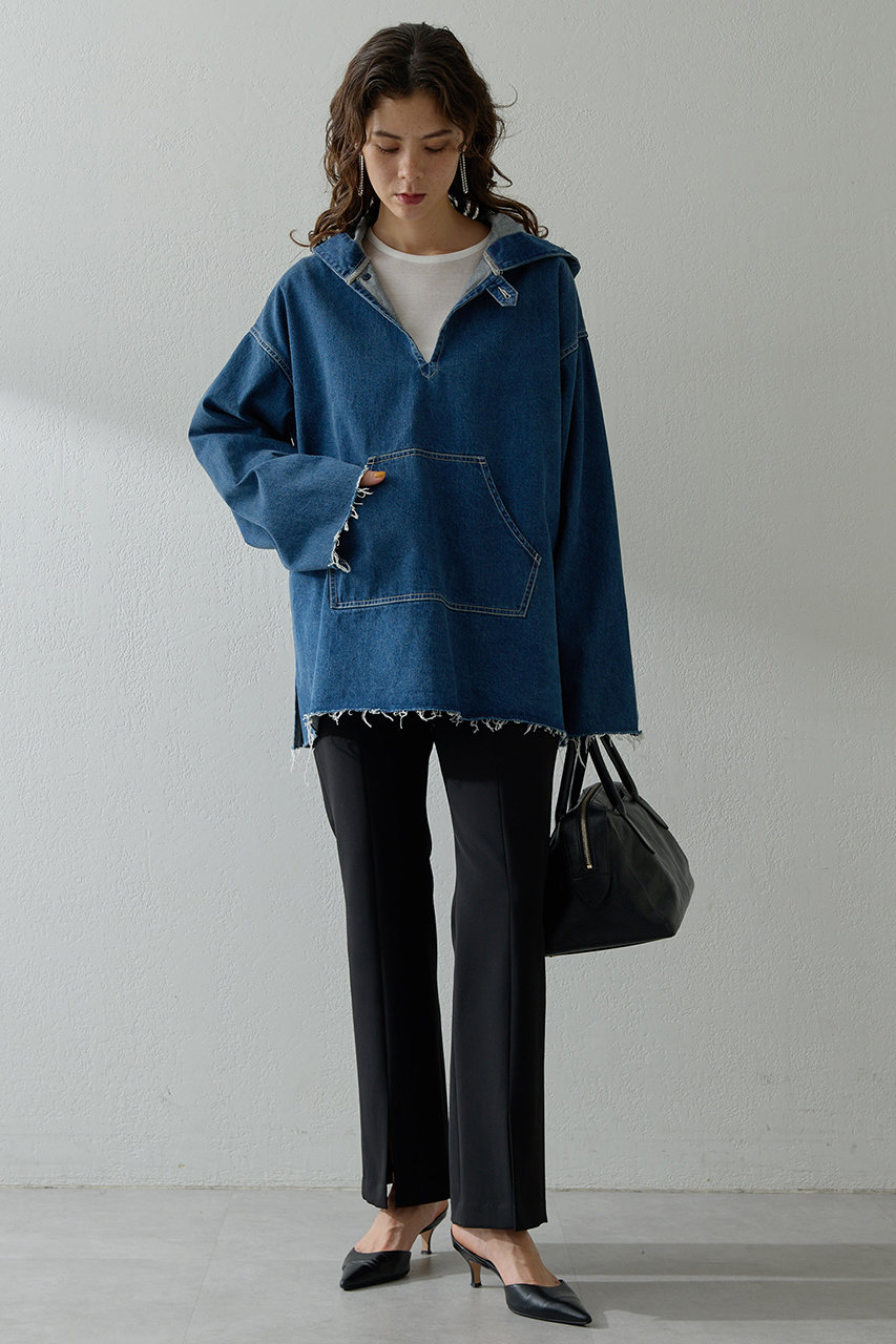 Whim Gazette(ウィム ガゼット)｜デニムフーディー/ブルー の通販