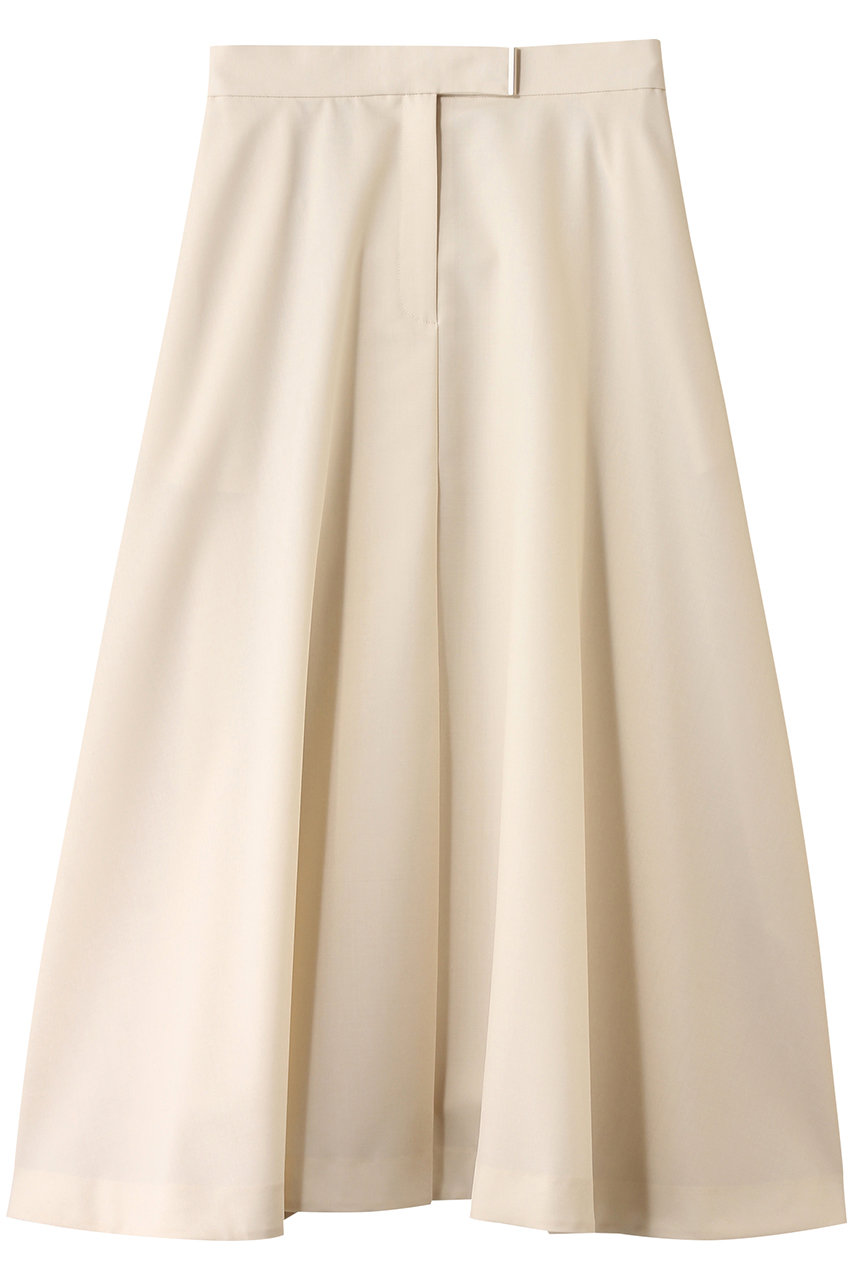 ebure(エブール)｜ドライポプリン フレアスカート/アイボリー の通販