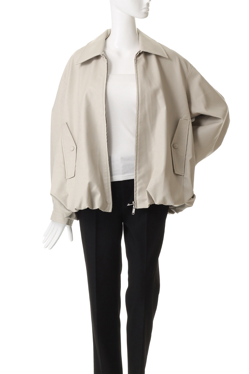 CLANE(クラネ)｜FAKE LEATHER BALLOON JACKET/コート/IVORY の通販