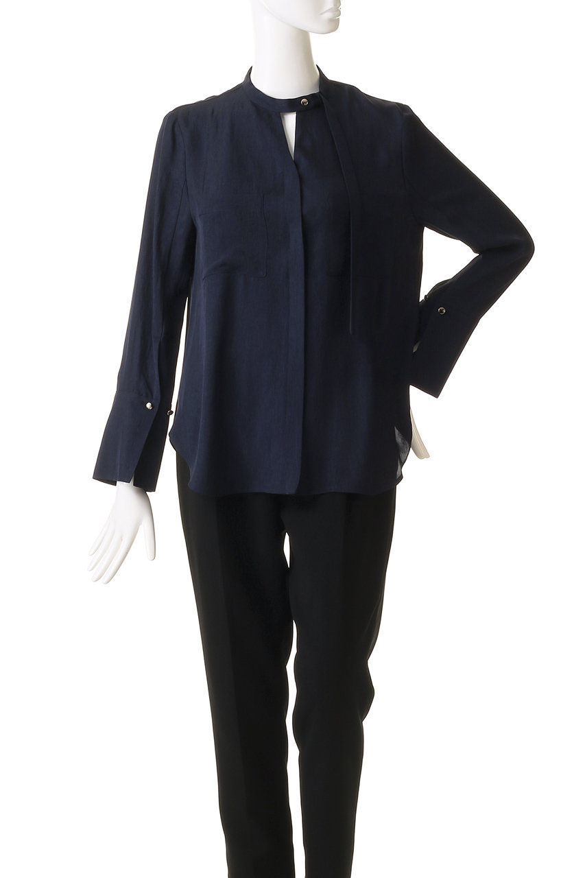 allureville(アルアバイル)｜フリュイドオーバーラップブラウス/オフ