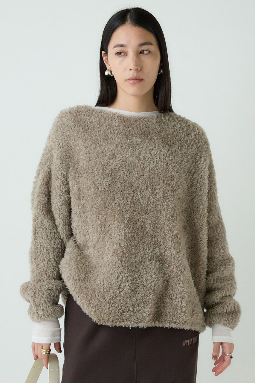 Chaos(カオス)｜ペルシアモールニットプルオーバー/モカベージュ の