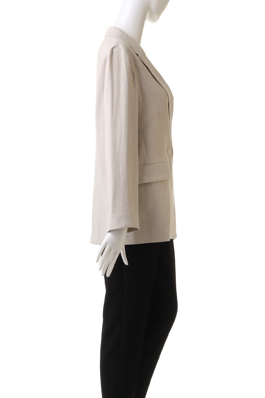 ANAYI(アナイ)｜リネンストレッチダブルジャケット/ベージュ の通販