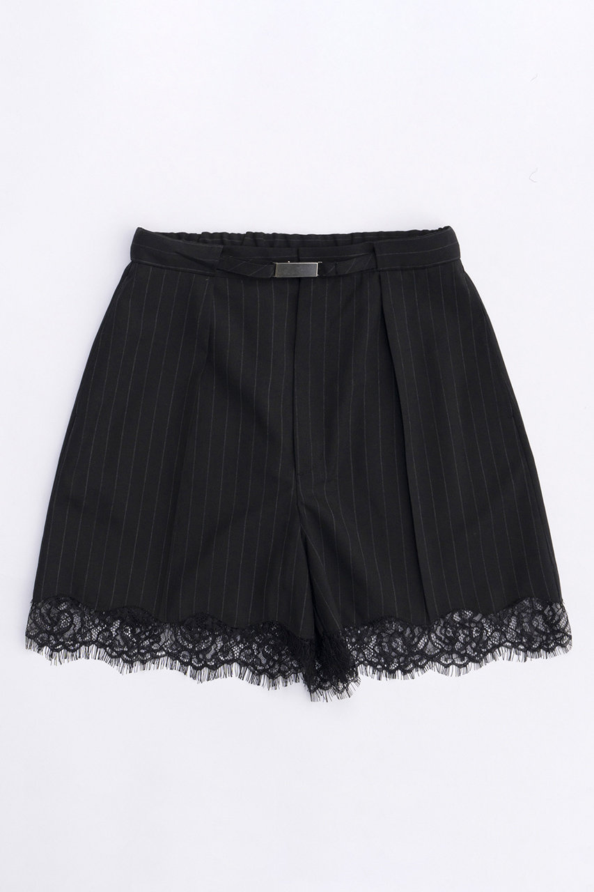 MAISON SPECIAL(メゾンスペシャル)｜Pinstripe Lace Shorts/ピン