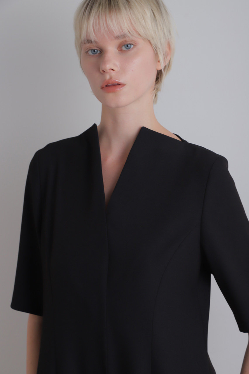 LE PHIL(ル フィル)｜2WAYツイルハーフスリーブコンビネゾン/ブラック