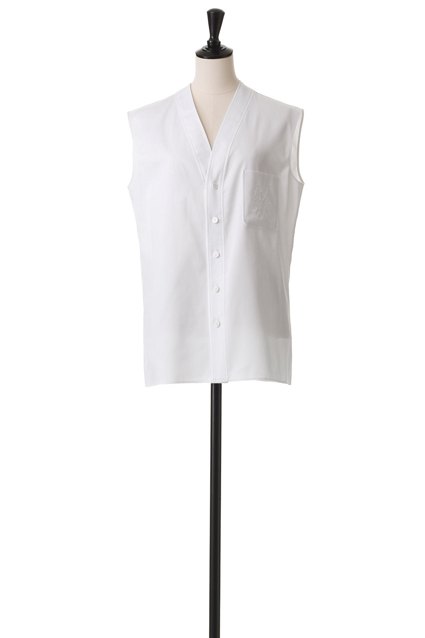 BLAMINK(ブラミンク)｜【BLMK】コットンVネックベスト/ホワイト の通販