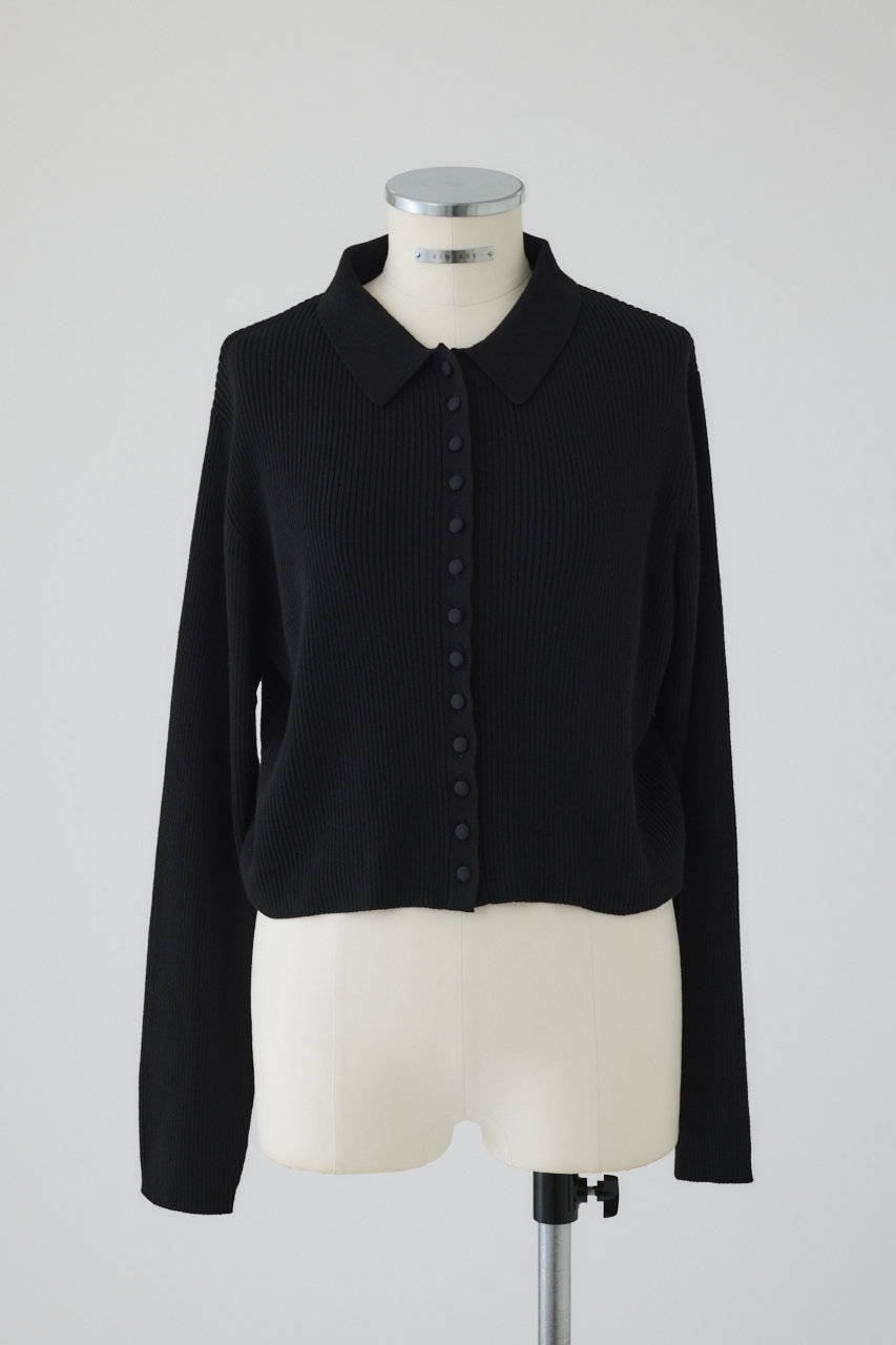 RIM.ARK(リムアーク)｜Minimum knit CD/ニットカーディガン/ブラック