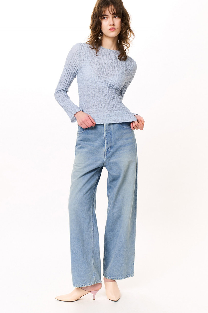 STUNNING LURE(スタニングルアー)｜rワイドレッグデニム/ブルー の