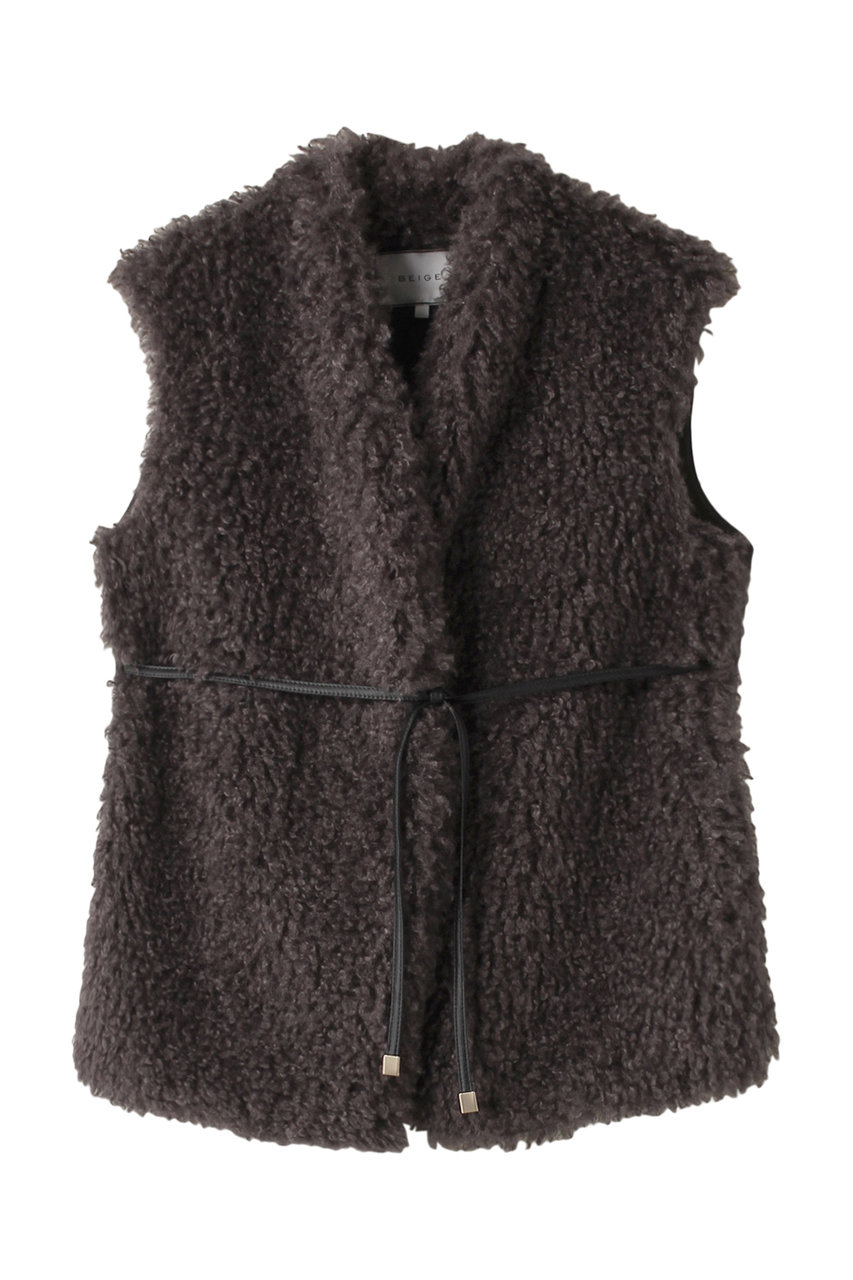 BEIGE，(ベイジ，)｜PUY（ピュイ）/フェイクファーベスト/C.Gray の