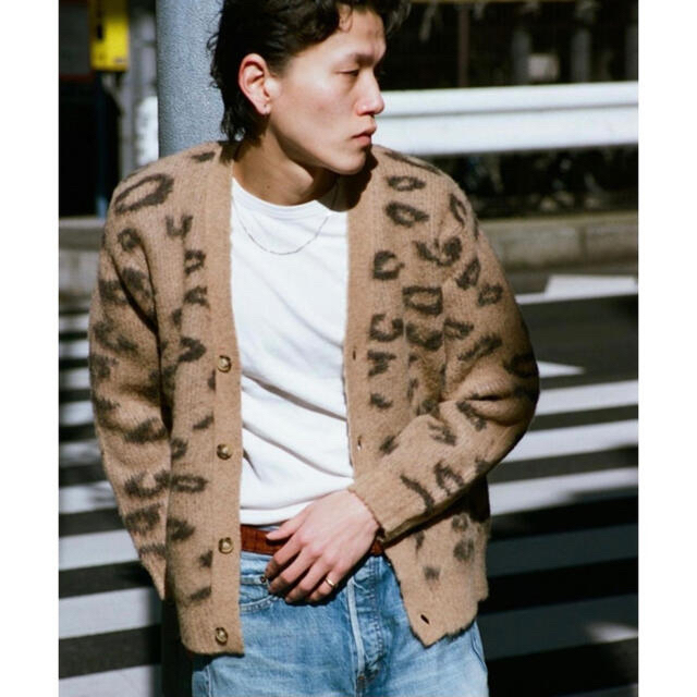 TTT_MSW mohair cardigan TTT MSW Mohair Cardigan Black⁄Gray