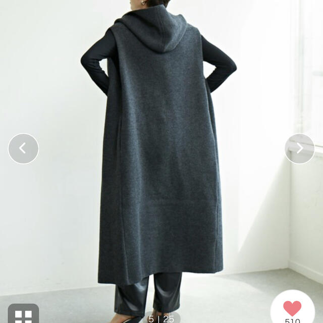 GANNI ニットベスト ピンク グレー